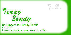 terez bondy business card